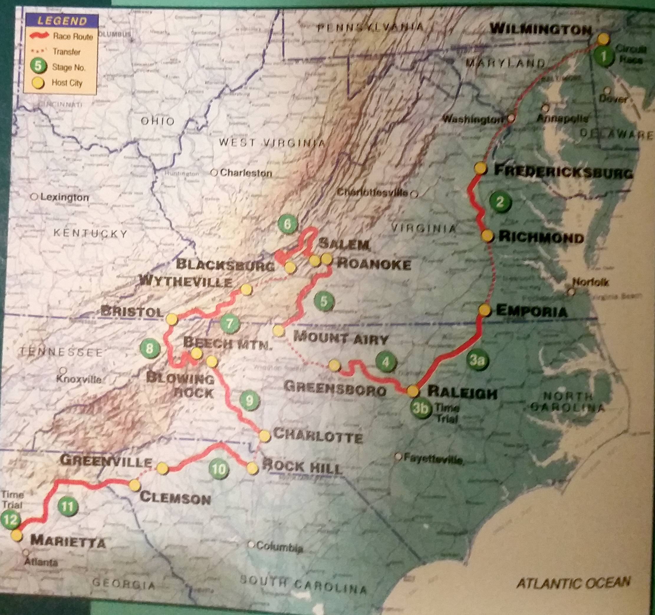 1996 route overview