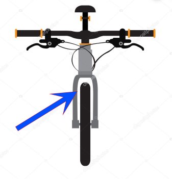 space between fork and wheel